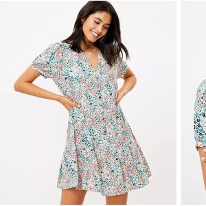 LOFT NWT❗️ Floral Flounce Dress